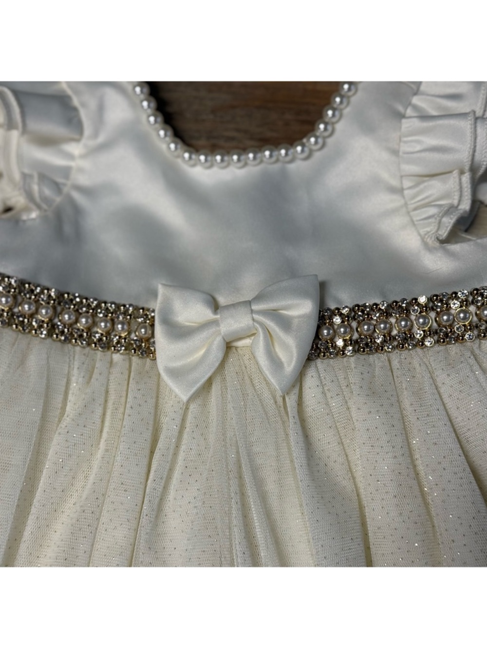 NWT Baby Girl American Princess Party Dress White & Gold 9M - Picture 7 of 11
